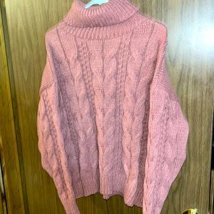 Knit turtleneck sweater